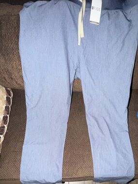 FIGS Straight Leg Scrub Pants in Light Blue